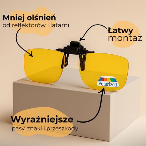 Nakładki na okulary korekcyjne do jazdy nocą DayNight